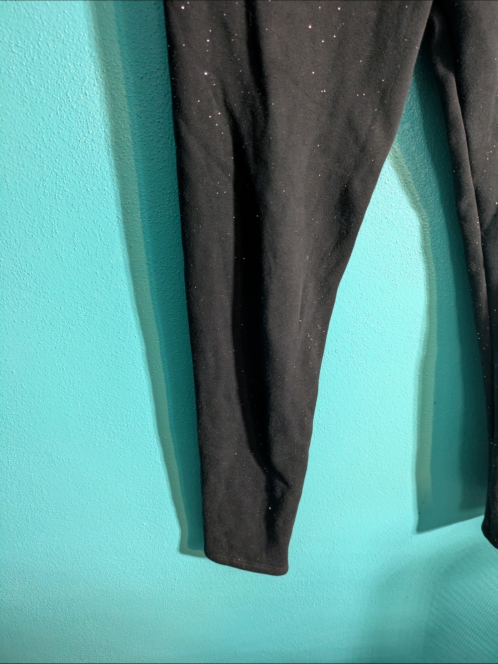 SO Black Leggings with Sparkle Detail Gym Workout Athletic - Picture 2 of 10